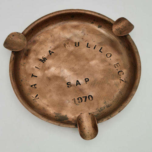 1970 SA Police Katima Mulilo Eastern Caprivi zone copper ashtray - rare