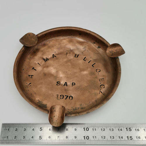 1970 SA Police Katima Mulilo Eastern Caprivi zone copper ashtray - rare