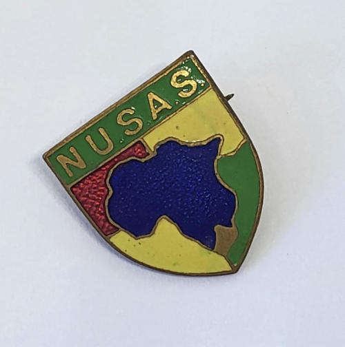 National Union of South African students - Vintage enameled pin brooch