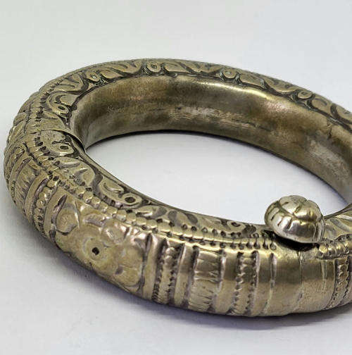 Vintage Indian silver bangle - Weighs 143 grams - Test as 50% silver