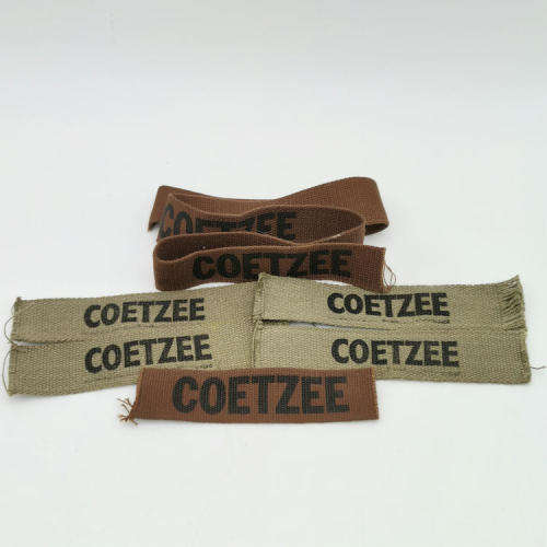 Lot of SA Army Coetzee name tags