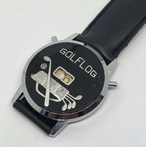 Gold Log wristwatch stroke counter