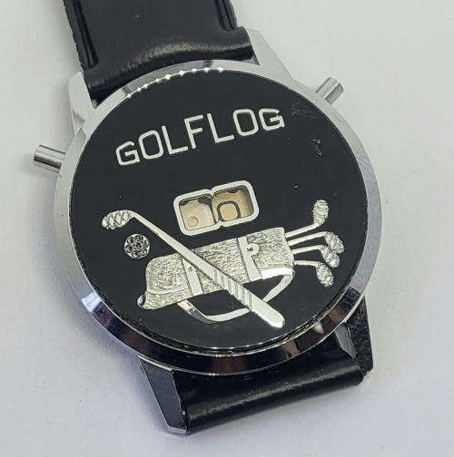 Gold Log wristwatch stroke counter