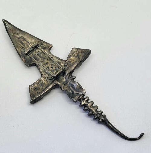 Handmade sterling silver stingray brooch - Weighs 51,0g