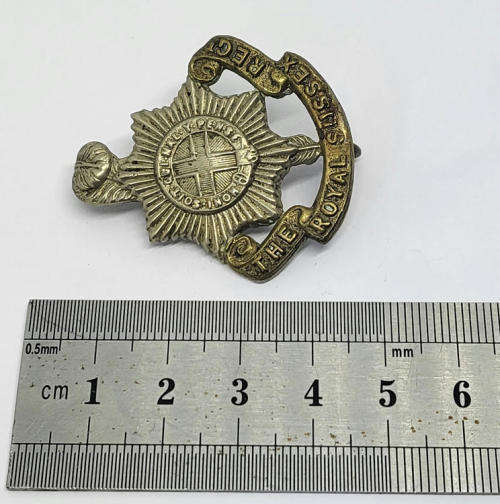 The Royal Sussex regiment cap badge - Lugs repaired