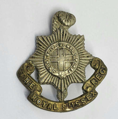 The Royal Sussex regiment cap badge - Lugs repaired