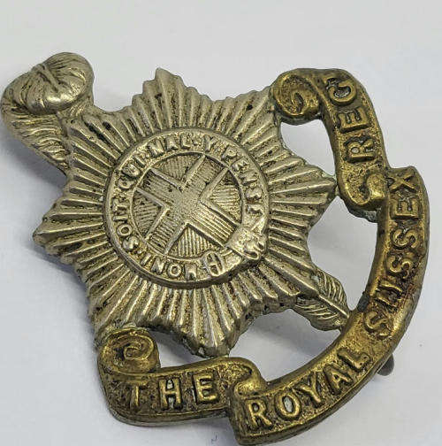The Royal Sussex regiment cap badge - Lugs repaired