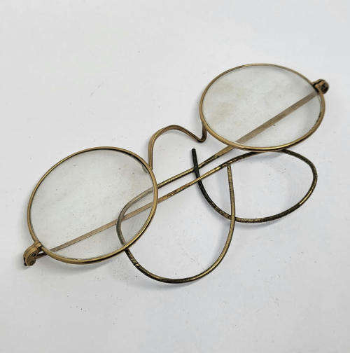 Pair of Antique gold-plated spectacles