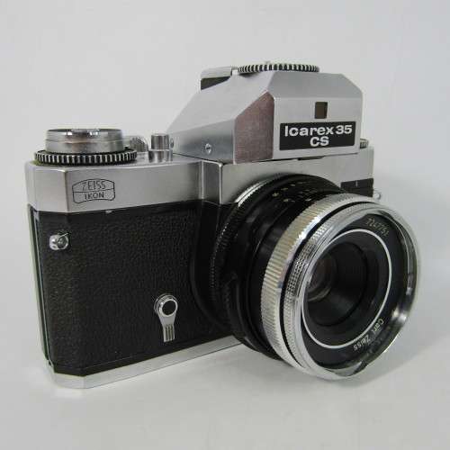 Vintage Zeizz Ikon Icarex 35 CS 35mm camera with Tessar 2,8/50mm clean lens - shutter working