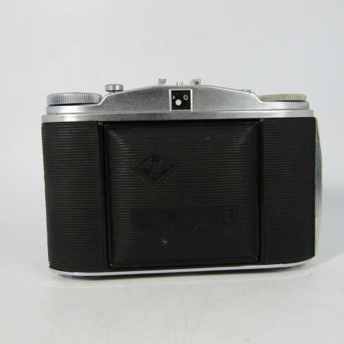 Vintage ASGFA Isolette II folding camera with Vario shutter and AGFA Agnar 1:4.5/85 lens in pouch
