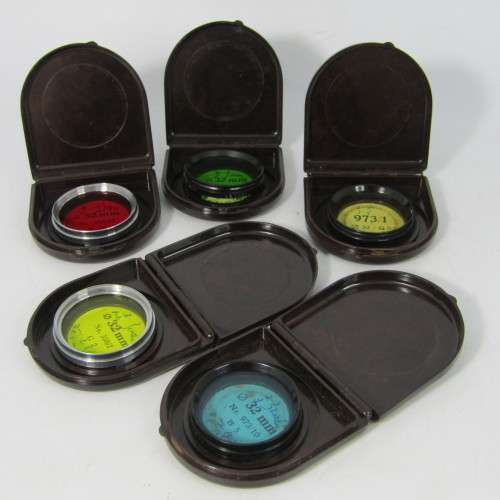 Lot of 5 vintage Zeiss Ikon 35mm lens filters