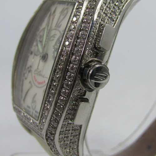 Elini New Yorker ladies quartz chronograph with box and extra strap - working
