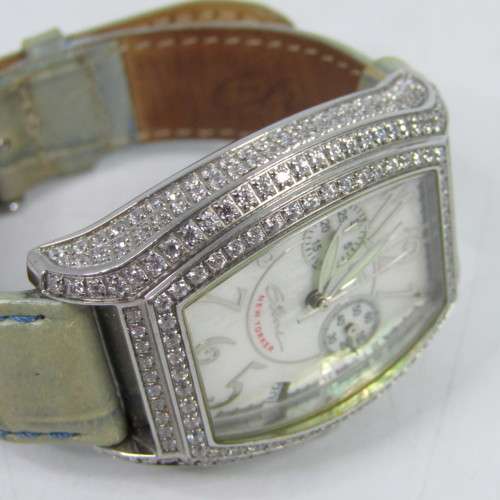 Elini New Yorker ladies quartz chronograph with box and extra strap - working
