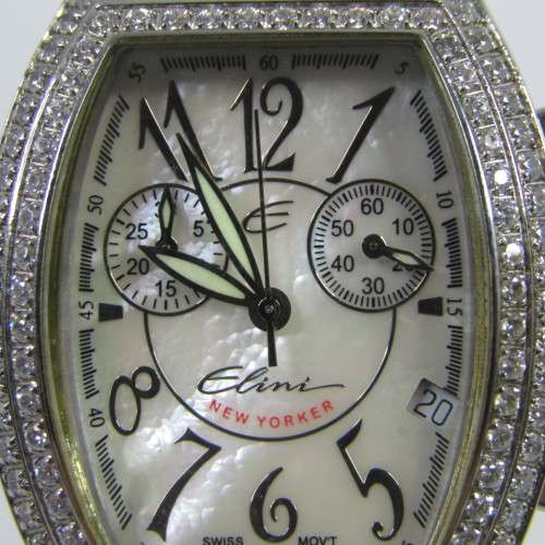 Elini New Yorker ladies quartz chronograph with box and extra strap - working