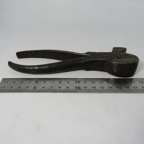 Antique Military leather working saddler pliers with military markings - SC Tomkins
