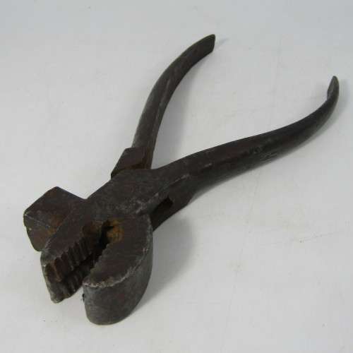 Antique Military leather working saddler pliers with military markings - SC Tomkins