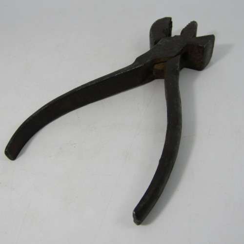 Antique Military leather working saddler pliers with military markings - SC Tomkins