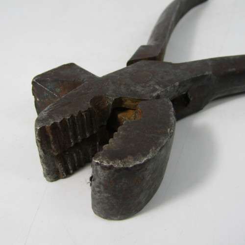 Antique Military leather working saddler pliers with military markings - SC Tomkins