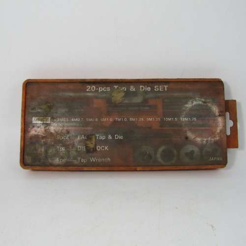 Vintage tap and die set - some pieces missing