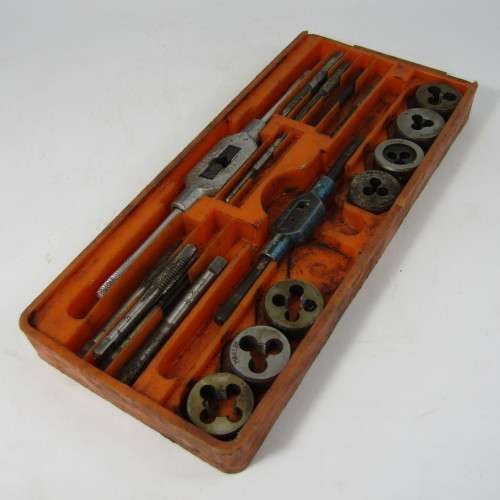 Vintage tap and die set - some pieces missing
