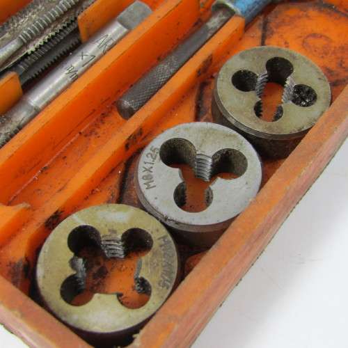 Vintage tap and die set - some pieces missing