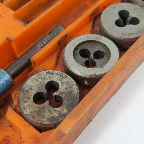 Vintage tap and die set - some pieces missing