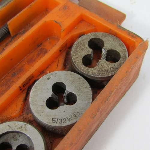 Vintage tap and die set - some pieces missing