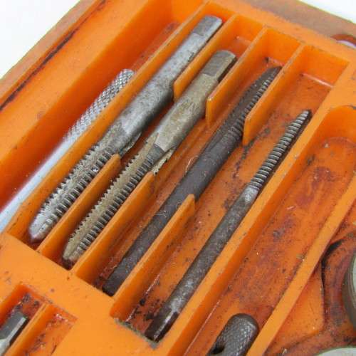 Vintage tap and die set - some pieces missing