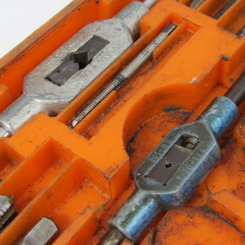 Vintage tap and die set - some pieces missing