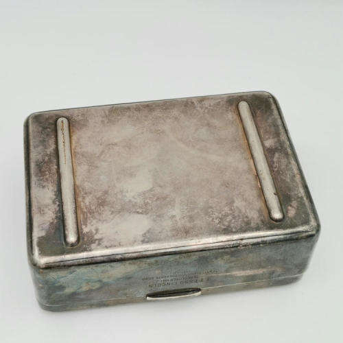Commemorative silverplated tin for the 100th ship launched on 15 December 1961 - TTESSO LINCLN
