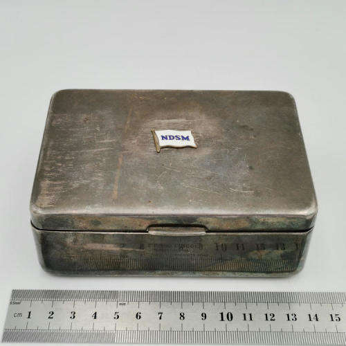 Commemorative silverplated tin for the 100th ship launched on 15 December 1961 - TTESSO LINCLN