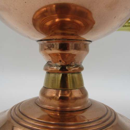Antique brass and copper beverage dispenser with tap and double wall