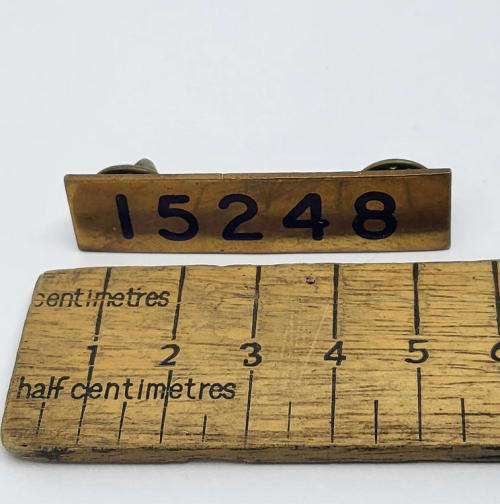Vintage Police #15248 officer number badge