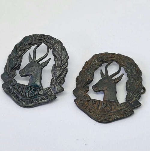 Pair of SA Army First Reserve Brigade badges