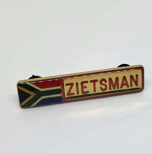 South African Army Zietsman name badge