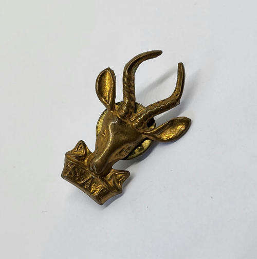 SA Infantry brass collar/beret badge