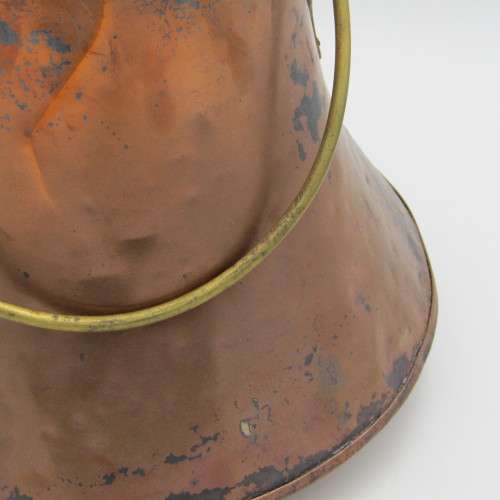 Antique copper ``Doofpot`` for hot coal - probably Dutch - possible old Cape Copper - hole in bottom