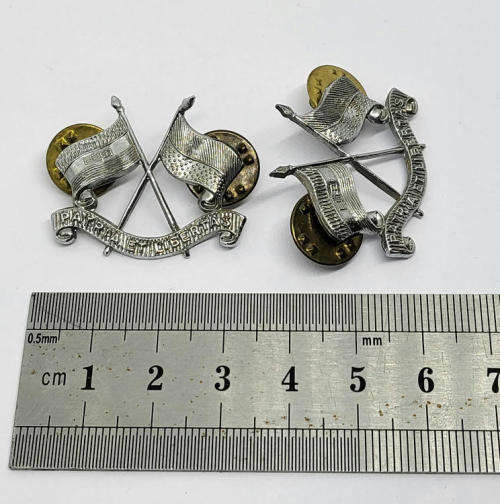 Pair of Johannesburg Light Horse regiment collar badges
