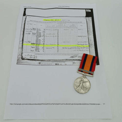 Scarce Boer War Defence of Kimberley QSA medal issued to private A. Paulie, Kimberley Town Guard