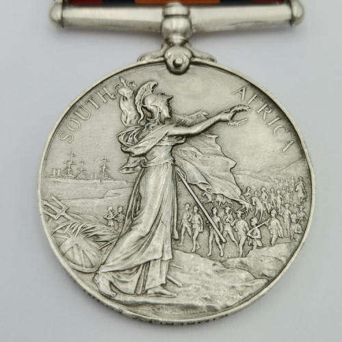 Scarce Boer War Defence of Kimberley QSA medal issued to private A. Paulie, Kimberley Town Guard