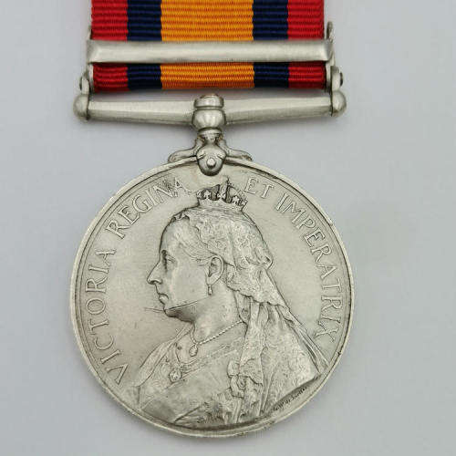 Scarce Boer War Defence of Kimberley QSA medal issued to private A. Paulie, Kimberley Town Guard