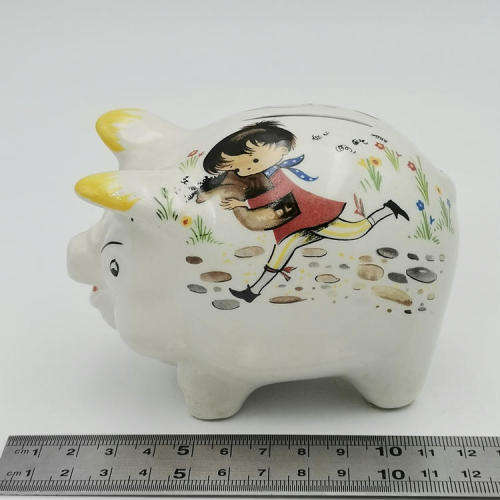 Vintage Old Foley porcelain piggy bank money box