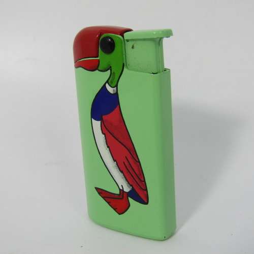 Vintage Bird motif pocket lighter  - working