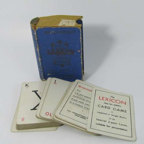 Vintage Waddingtons Lexicon card game