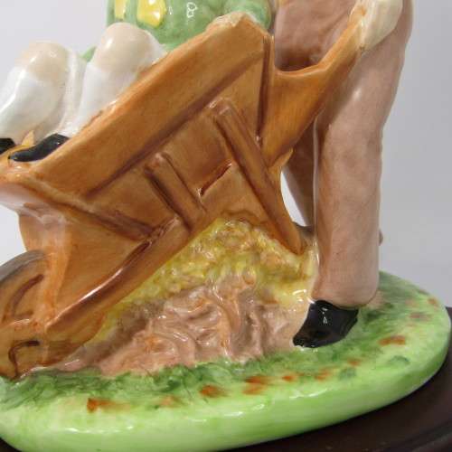 Vintage Coalport Autumn Leaves porcelain figurine with wooden stand - #195 of 150