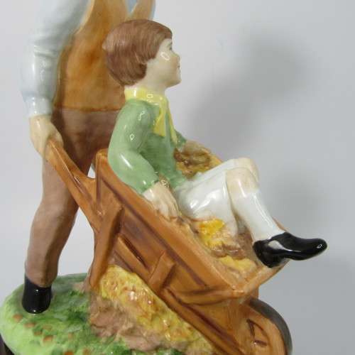 Vintage Coalport Autumn Leaves porcelain figurine with wooden stand - #195 of 150