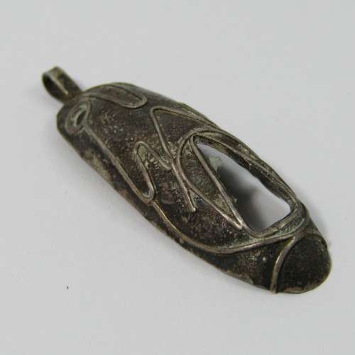 Handmade Sterling Silver African mask pendant - weighs 4,5g