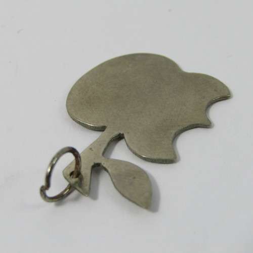 Sterling Silver bitten apple pendant - weighs 3,2g