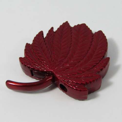 Vintage red leaf shaped pocket lighter - not working