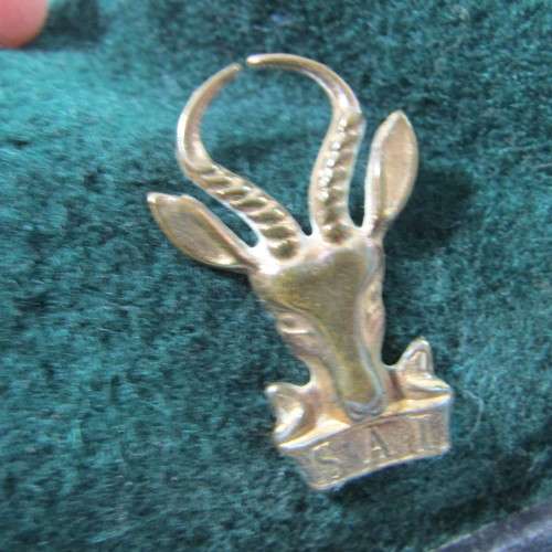 SA Infantry beret with brass bokkop - 53cm